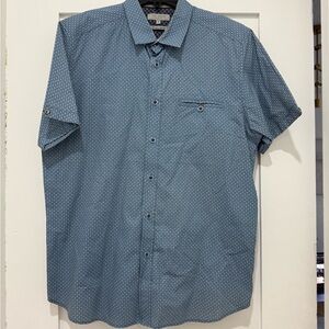 Ted Baker Teal Patterned Casual Shirt